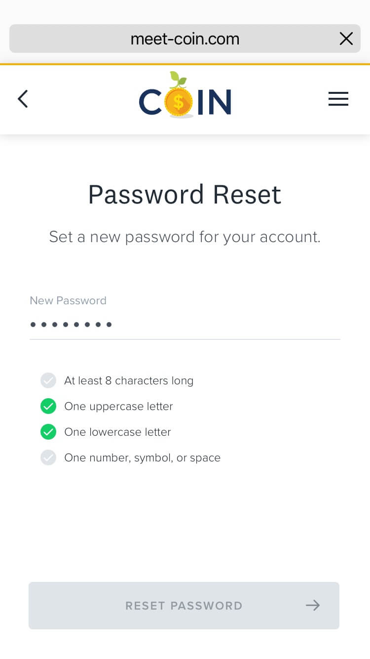 Reset Password