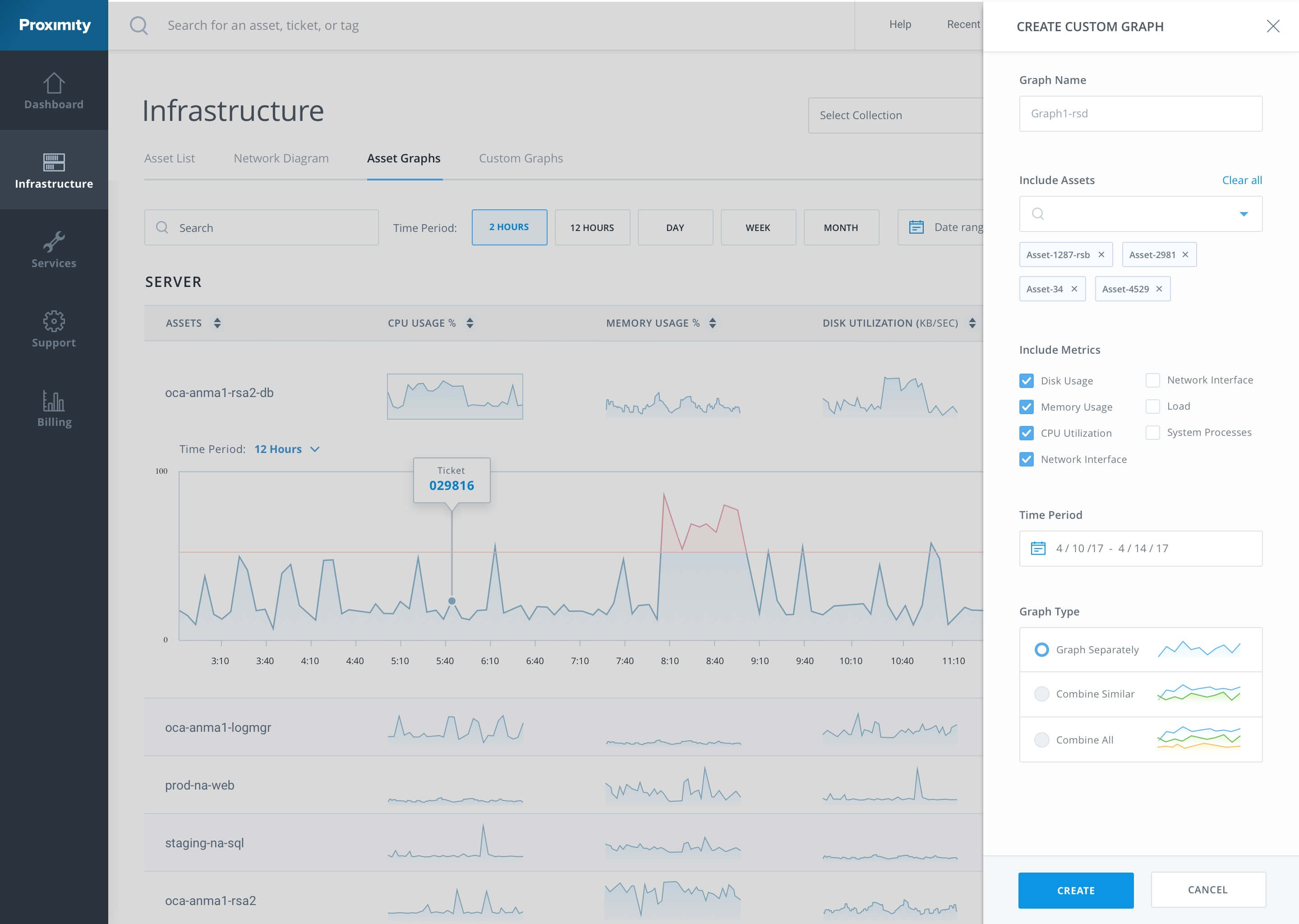 Navisite Asset Graph Sidebar