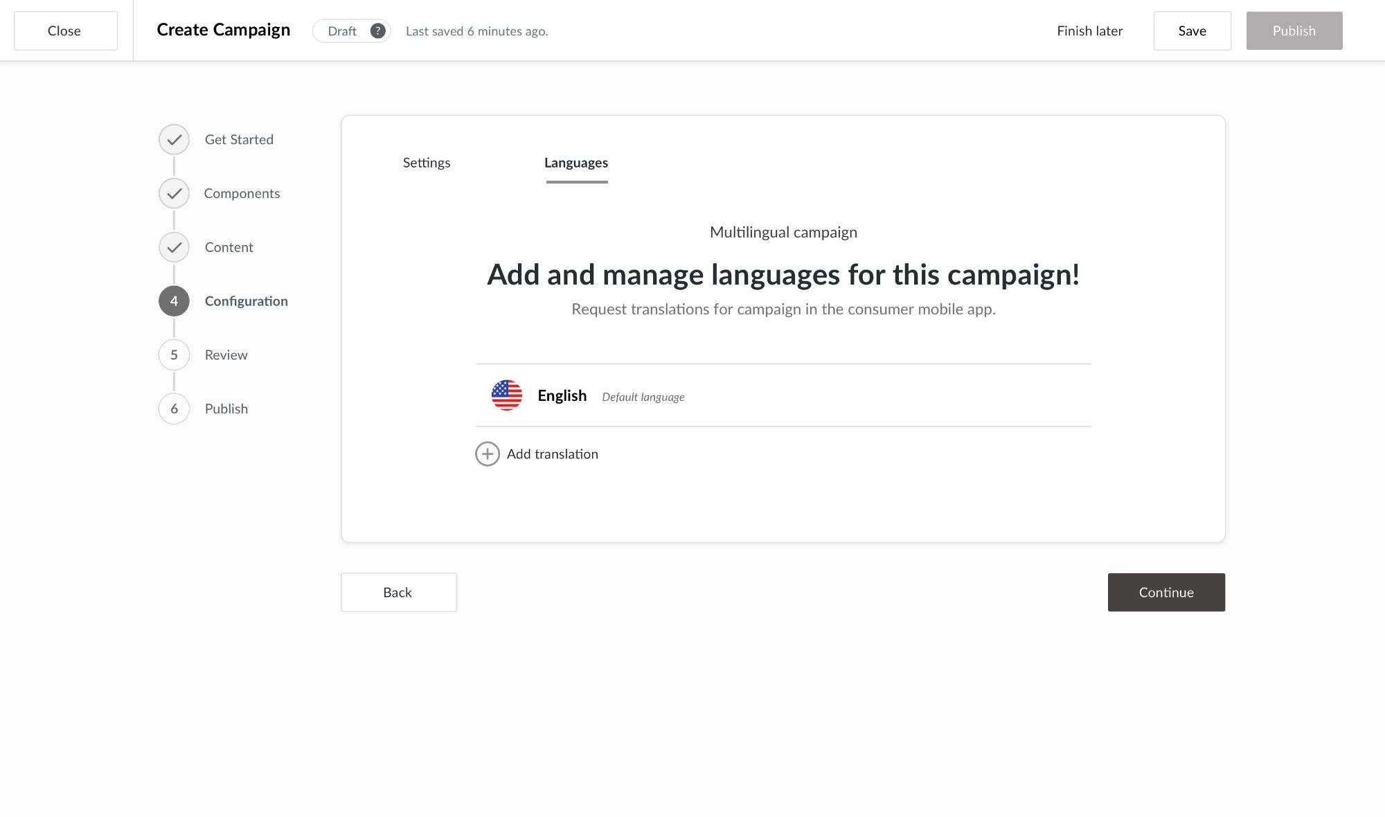 Manage Languages