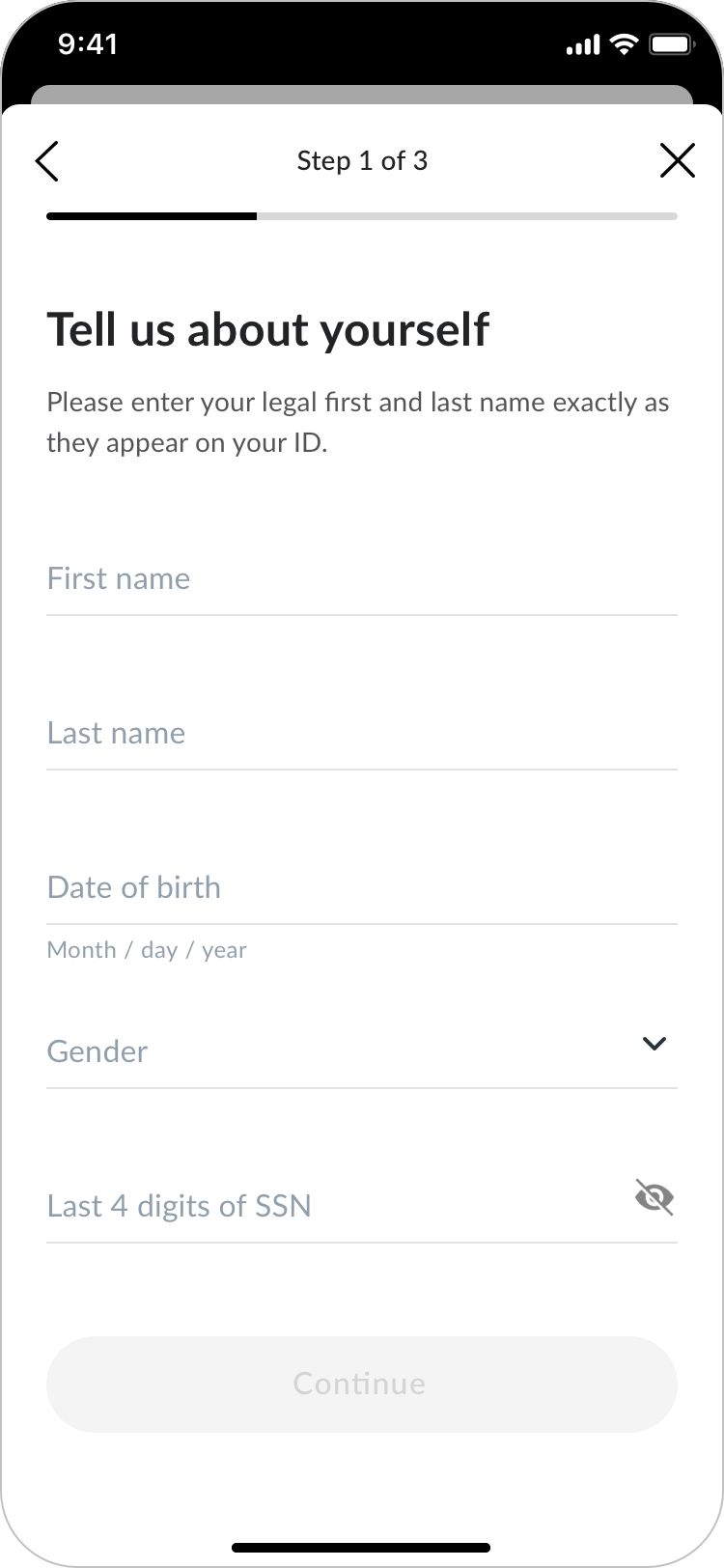 Personal information