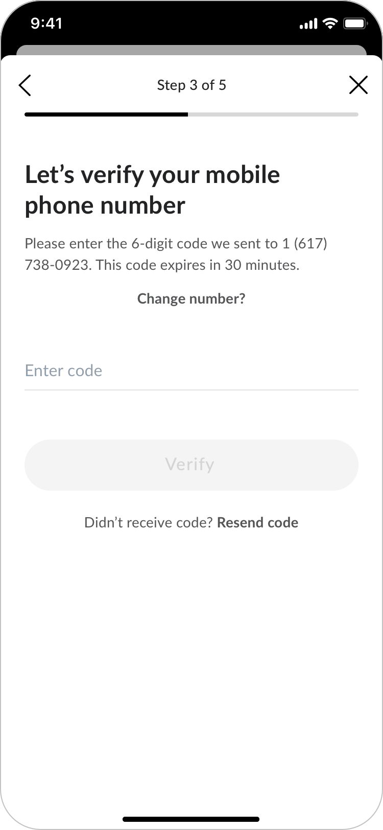 Verification code