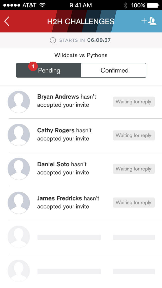 H2H Pending Challenges